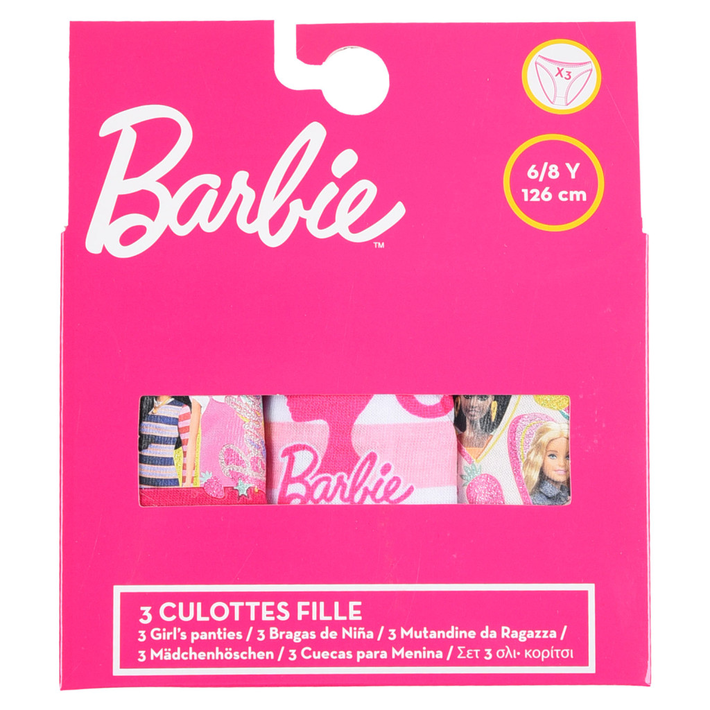 Barbie Kinderunterwäsche, Slips 3 Stück/Packung 4/5 Jahre