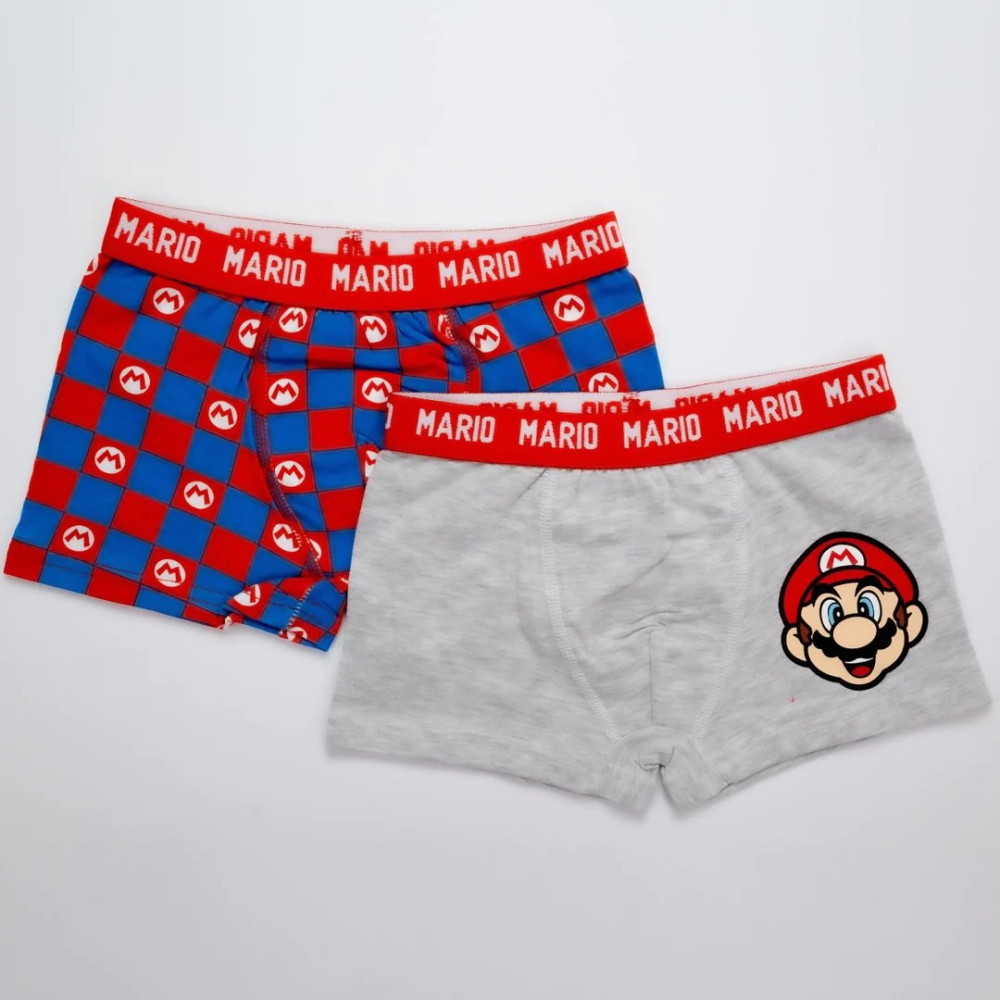 Super Mario Kinder Boxershorts 2 Stück/Paket 5-12 Jahre