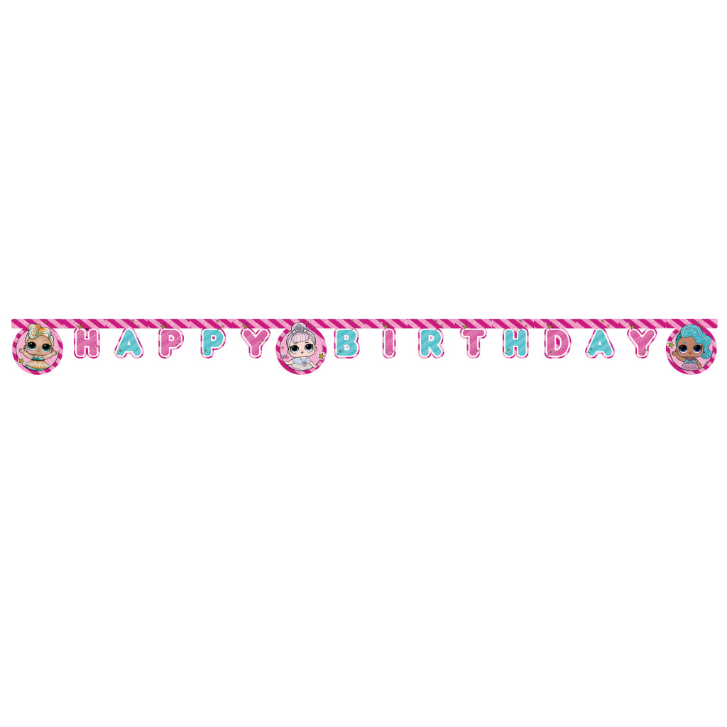 LOL Surprise! Glitterati Happy Birthday Banner 2 m