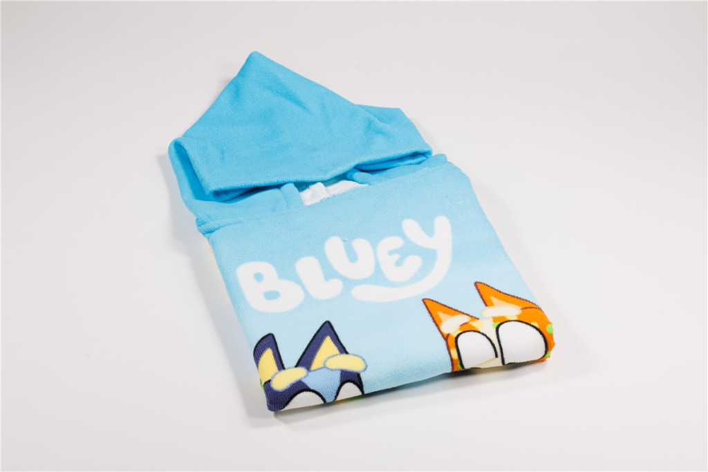 Bluey Sandcastle Strandtuch Poncho 55x110 cm (Schnelltrocknend)