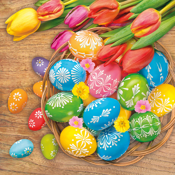 Ostern Colourful Eggs Serviette 20 Stk 33x33 cm