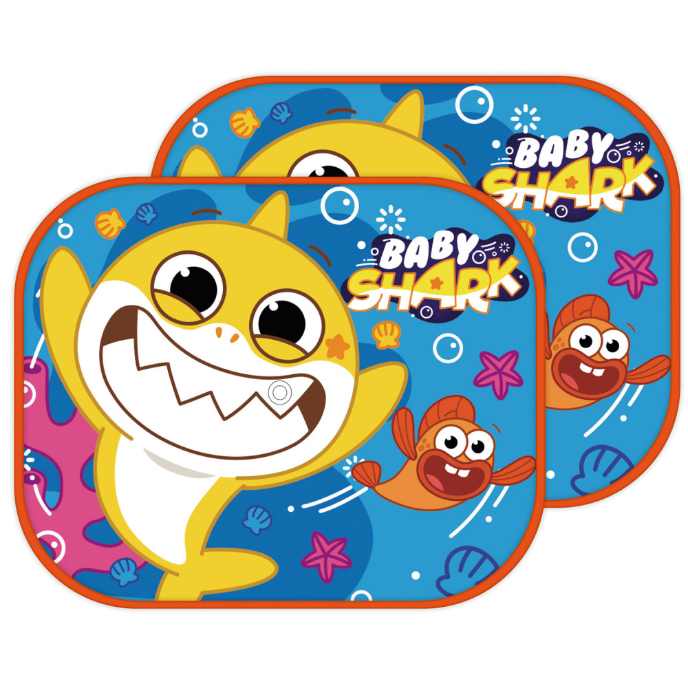 Baby Shark Sonnenschutz für Fenster, 2er-Set