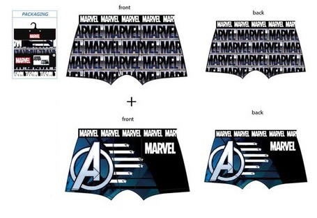 Avengers Herren Boxershorts 2 Stück/Paket (S-XL)