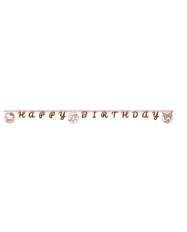 Hello Kitty Kuromi Happy Birthday Schriftzug FSC 2 m