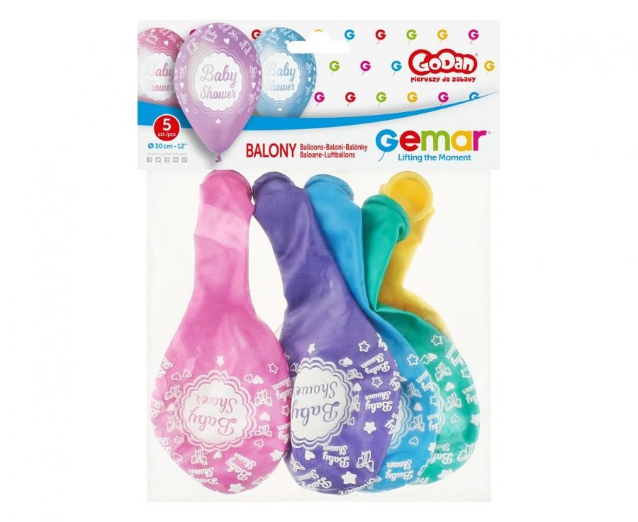 Baby Metallic Shower Ballon, 5 Stk 12 Zoll (30 cm)