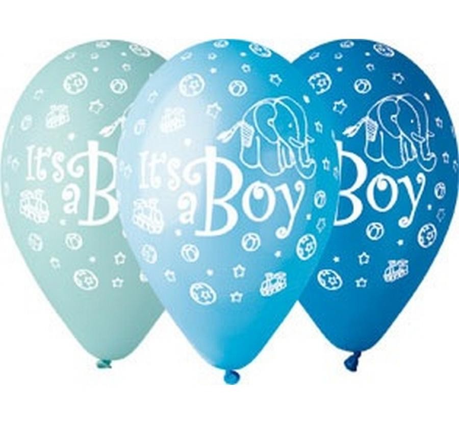 Farbe It's a Boy Blauer Ballon, 5 Stk 12 Zoll (30 cm)