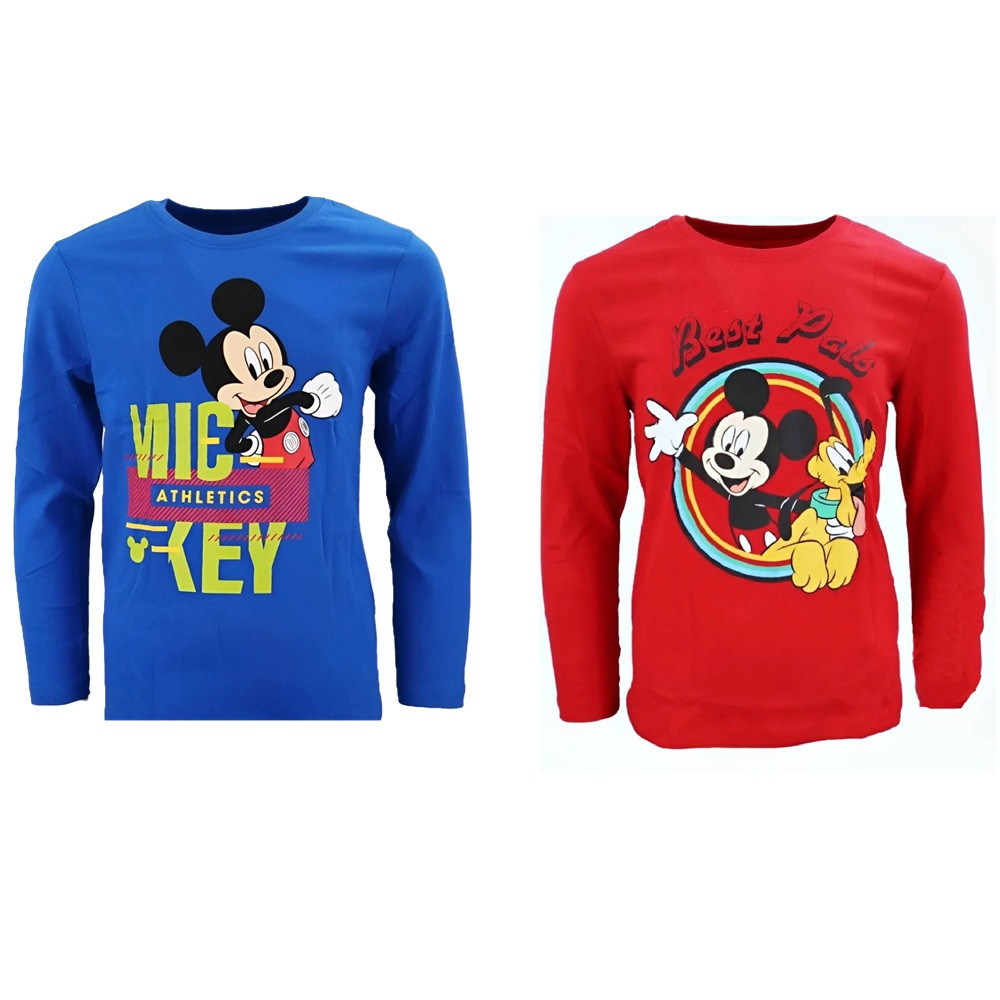 Disney Mickey Best Pals Kinder Langarmshirt 3 - 8 Jahre / 98 - 128 cm