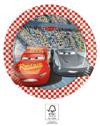 Disney Cars Arena Race Papierteller-Set 8 Stück 20 cm FSC