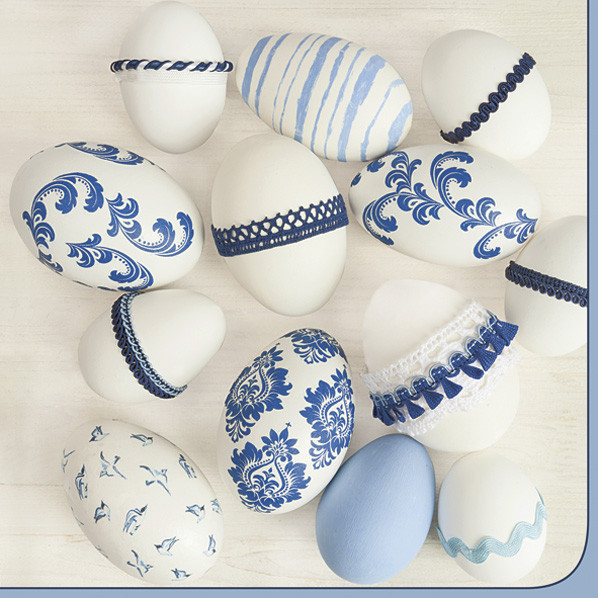 Ostern Blue Style Serviette 20 Stk 33x33 cm