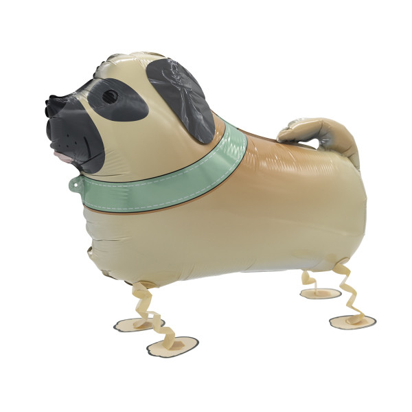 Hund Brown Hund spazieren Folienballon 59 cm