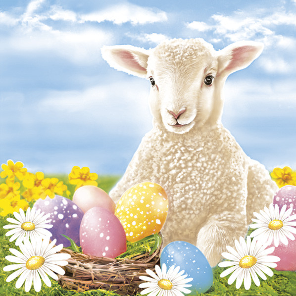 Ostern Lamb Serviette 20 Stk 33x33 cm