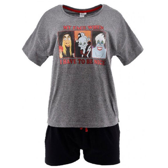 Disney Villains Damen kurze Pyjama S-XL