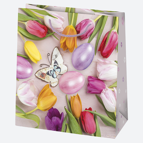 Ostern Spring Papier Geschenktasche 15,5x15,5x8 cm