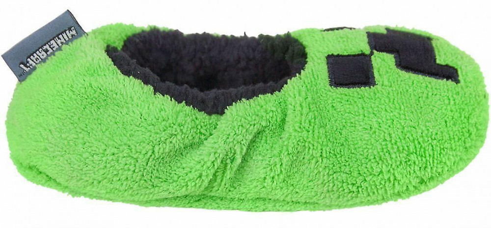 Minecraft Creeper  Kinderwinterhausschuhe 37/38 Minecraft Creeper  Kinderwinterhausschuhe 37/38