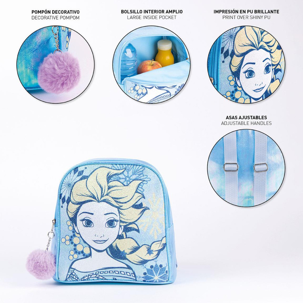Disney Eiskönigin Sparkly holographischer Rucksack, Tasche 21 cm