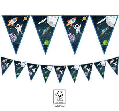 Platz Rocket Space Wimpelkette FSC 2,3 m
