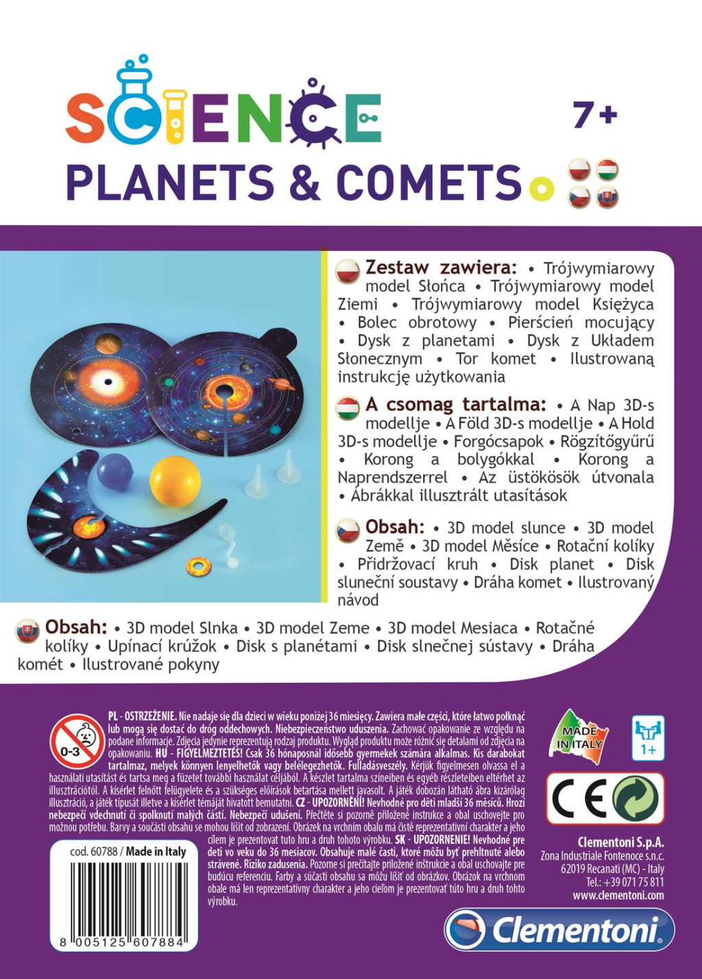 Farbe Experiment Planeten und Kometen Wissenschaftsset Clementoni