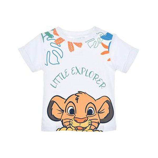 Disney Der König der Löwen Little Explorer White Baby T-Shirt, Oberteil 6-24 Monate