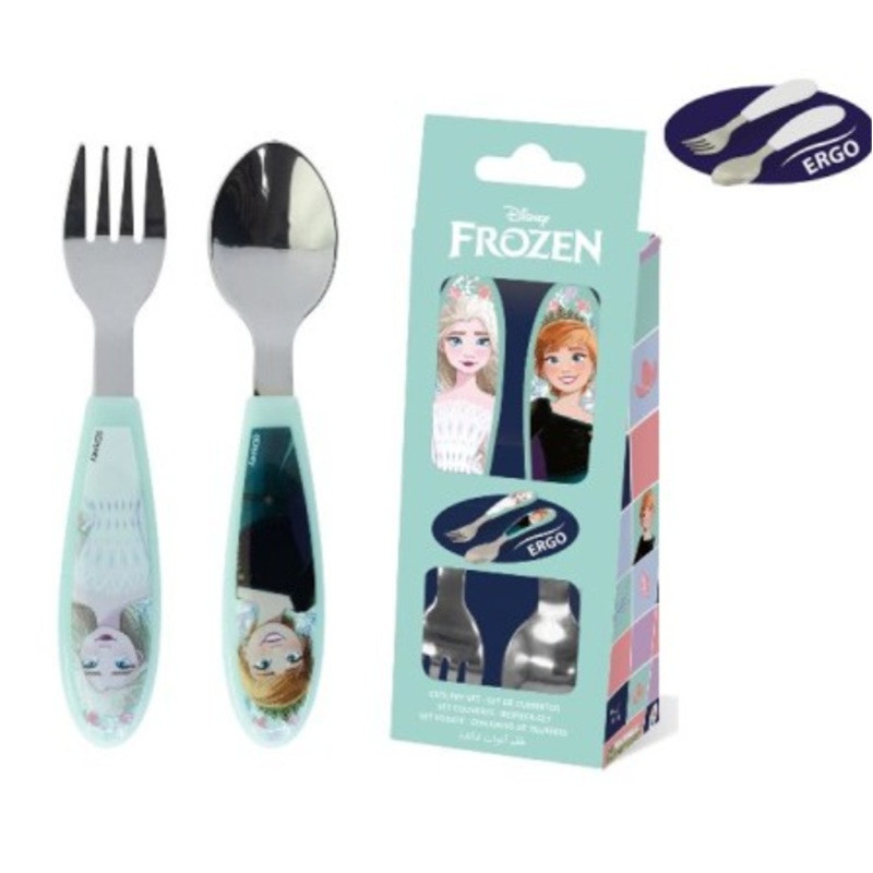 Disney Eiskönigin Snowy Tale Metall-Ergo-Besteckset - 2-teilig