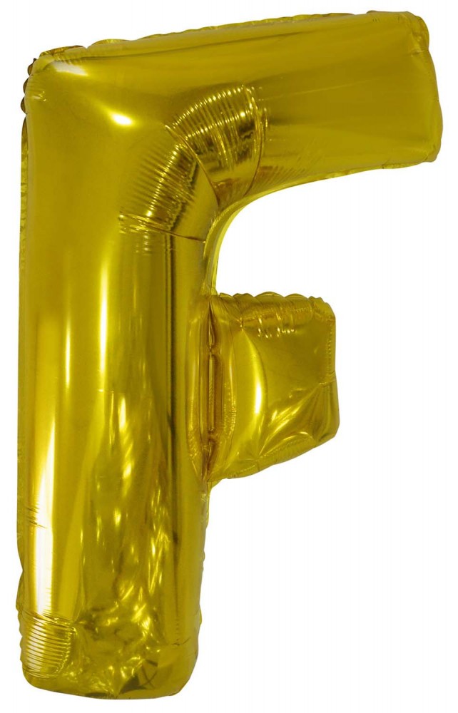 Buchstabe Gold Riesen Buchstabe F Folienballon 110 cm