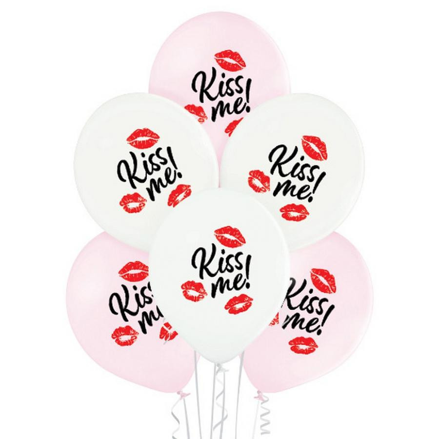 Liebe Kiss Me Kuss Ballon, 6 Stück 12 Zoll (30 cm)