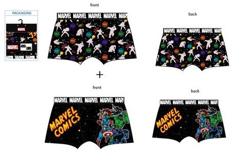 Avengers Marvel Herren Boxershorts 2 Stück/Packung (S-XL)