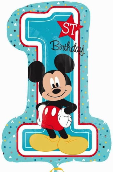 Disney Mickey  Blue Erster Geburtstags-Folienballon 71 cm