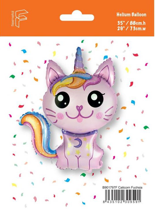 Katze Magic Pink Folienballon 61 cm