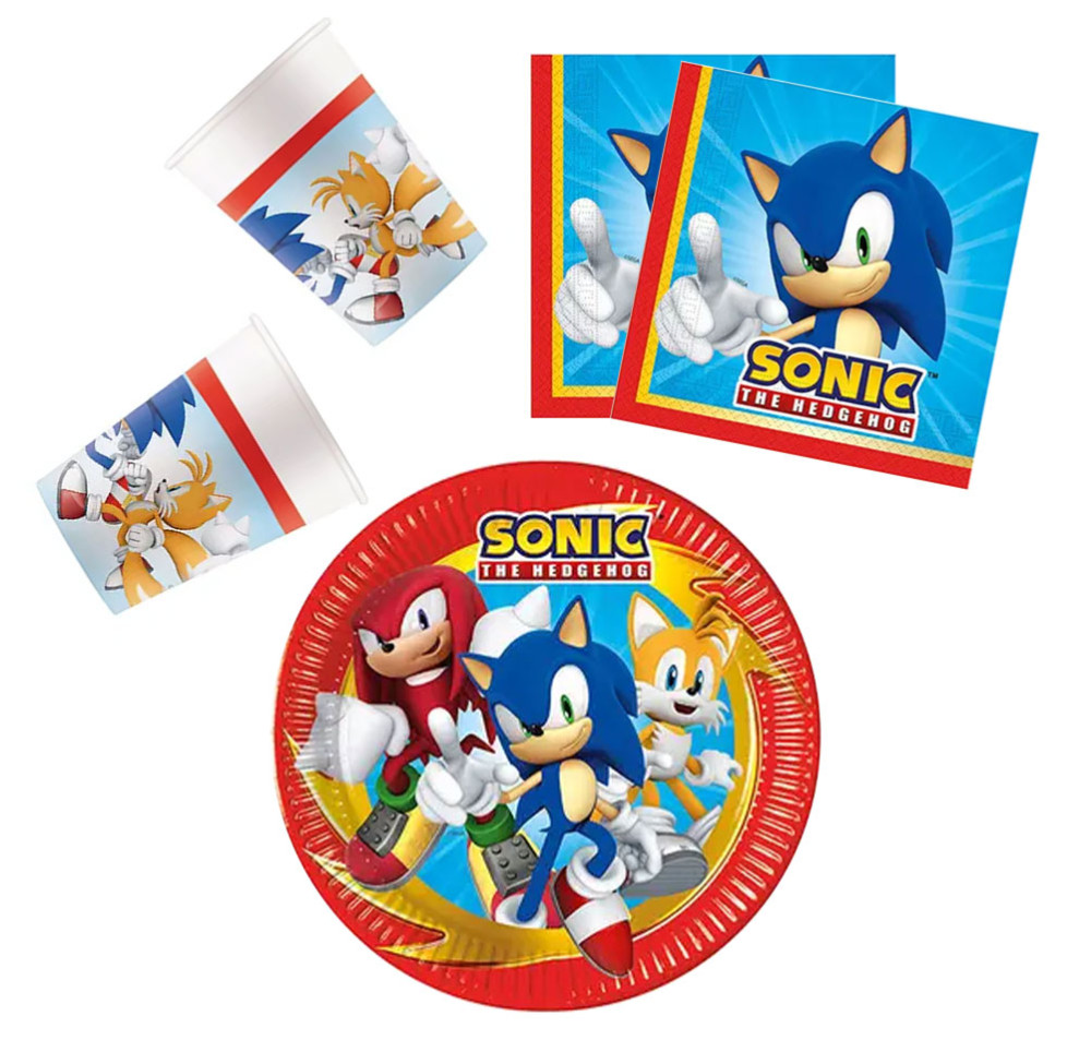 Sonic the Hedgehog Sega Sonic the Hedgehog Party-Set 36 Stk mit 23 cm Tellern