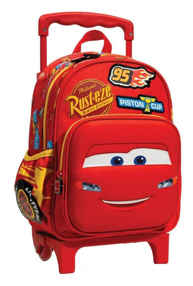 Disney Cars Piston Cup rollender Kindergarten-Rucksack, Tasche 30 cm