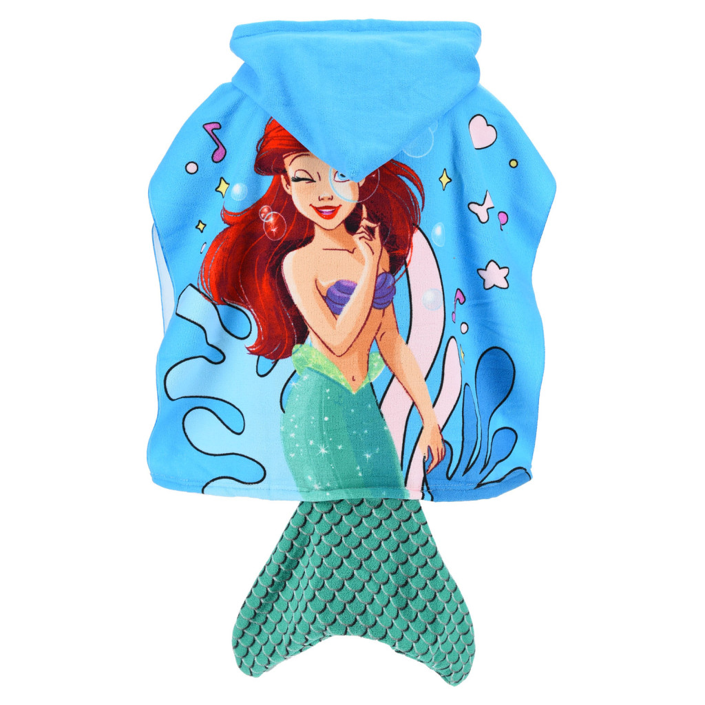 Disney Prinzessin Ariel Strandtuch Poncho 55x110 cm (Schnelltrocknend)