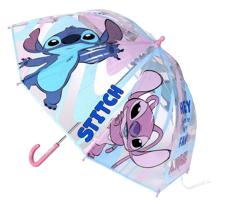 Disney Lilo und Stitch Angel Kinder transparenter Regenschirm Ø71 cm