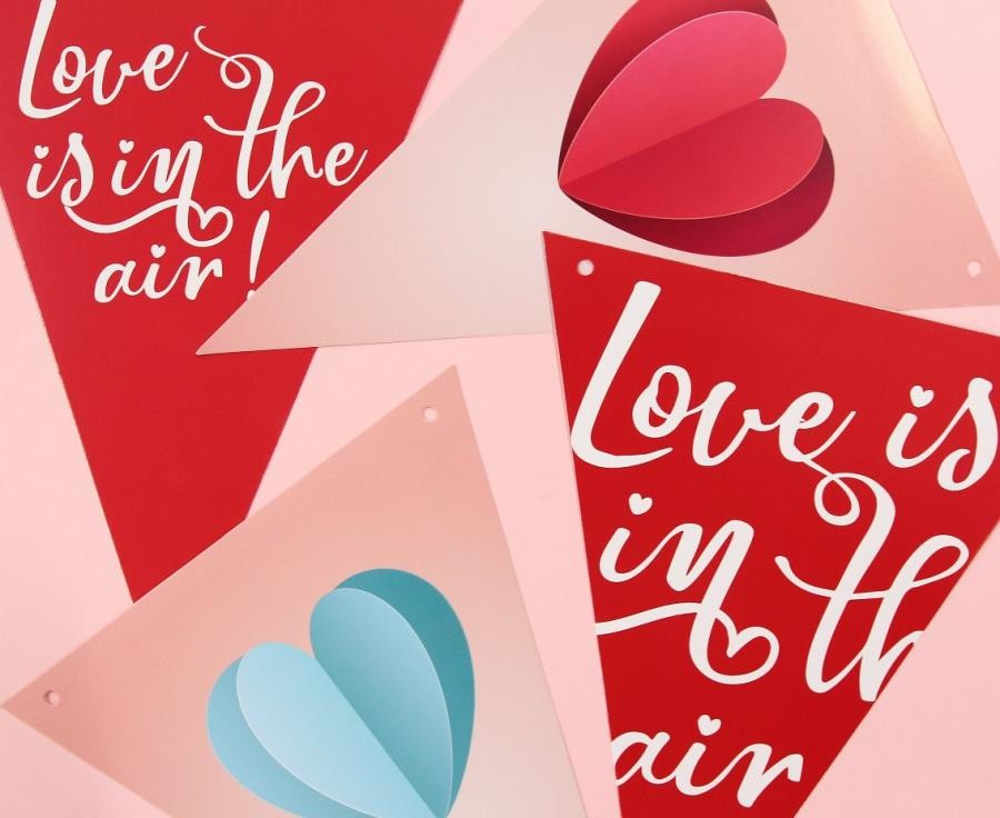 Liebe Love is in the air Wimpelkette 270 cm
