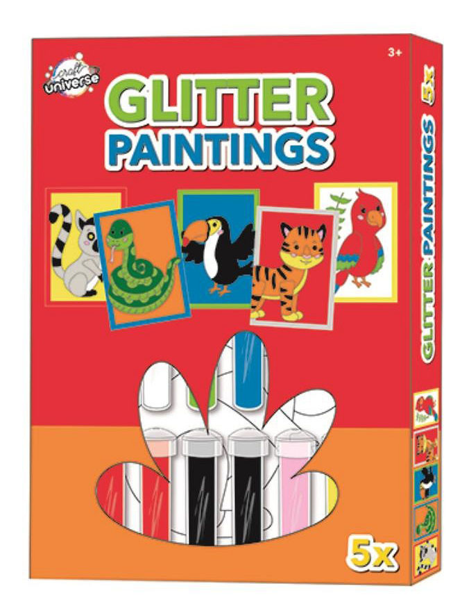 Tiere kreativset mit Glitzer