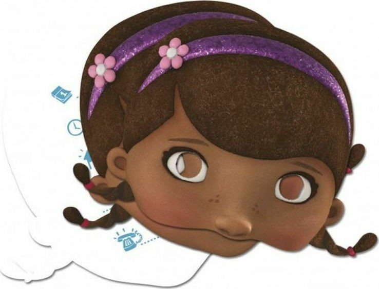 Doc McStuffins Disney Dr. Plüschi 2 in 1 Einladung und Maske 4 Stk