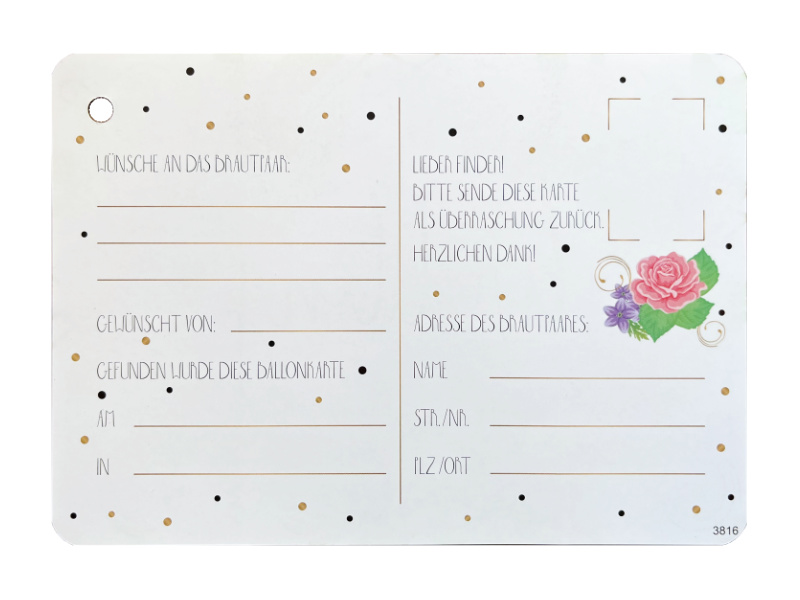 Ballonflugkarte Wedding