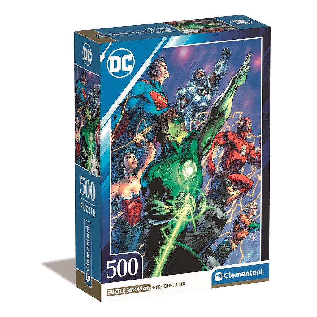 Justice League 500-teiliges Compact-Puzzle Clementoni