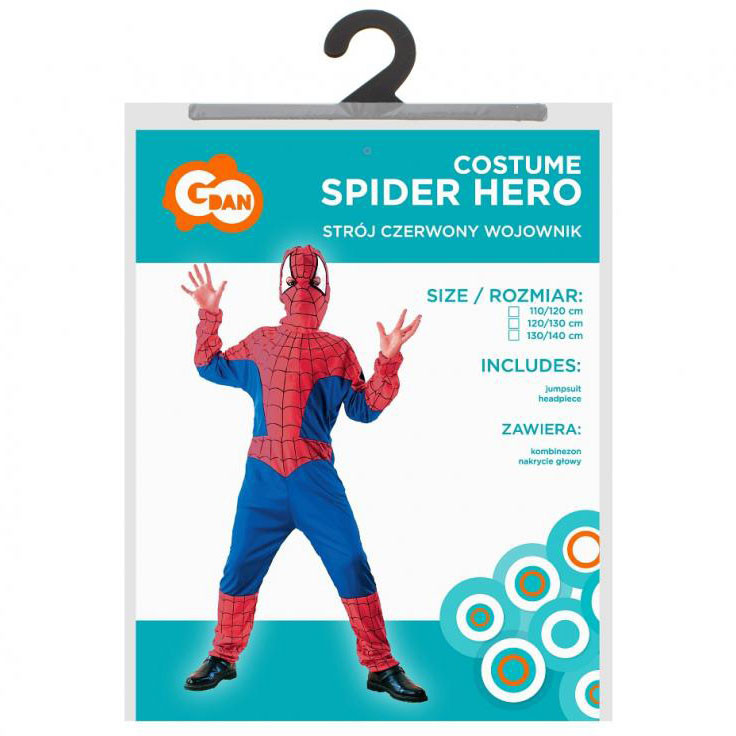 Halloween Saver Spider hero Kostüm 110/120 cm