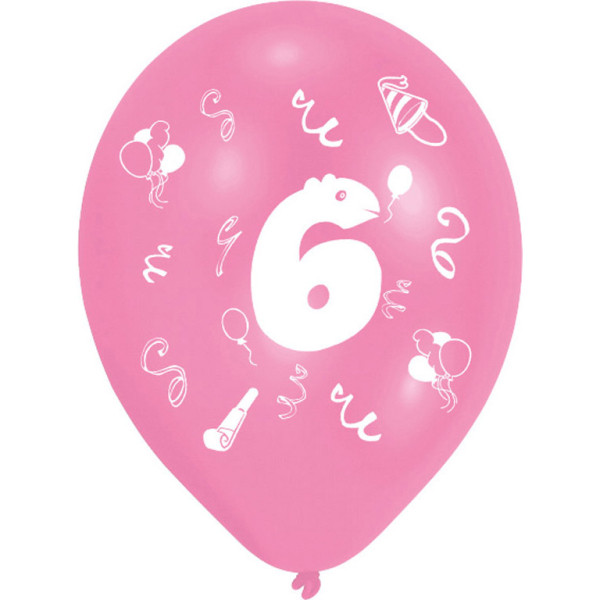 Geburtstag Ribbon Happy Birthday 6 Luftballons, 8-teiliges Set 10 Zoll (25,4cm)