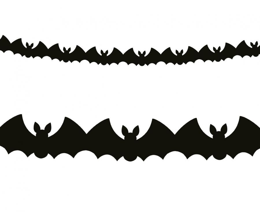 Halloween Bat Black Papier Girlande 300 cm