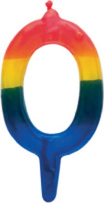 Farbe Geburtstagskerze, Zahlkerze 0