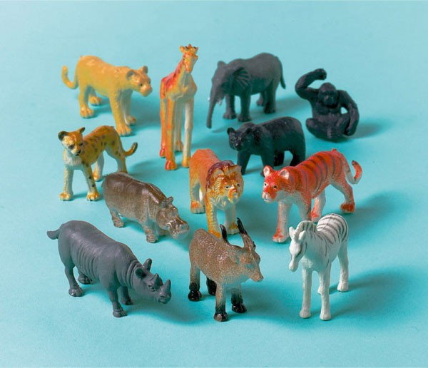 Urwald Kunststofffiguren 12-teiliges Set