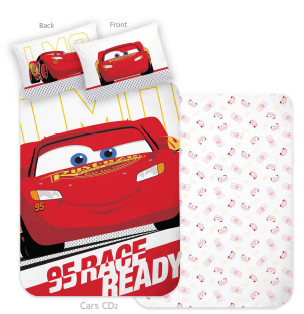 Disney Cars Ready Kinderbettwäsche 100×135 cm, 40×60 cm