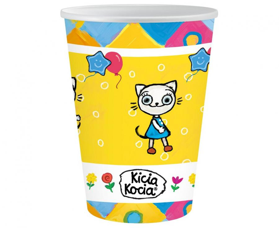 Katze Kitty Kitten Pappbecher 6 Stück 250 ml