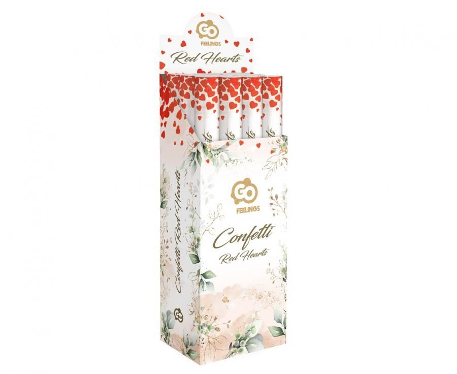 Liebe Red Hearts Konfettikanone 60 cm