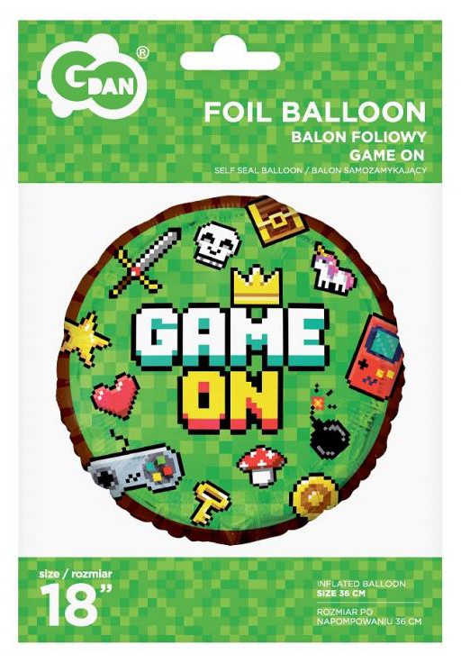 Gamer Game On Spielzeug Folienballon 45 cm