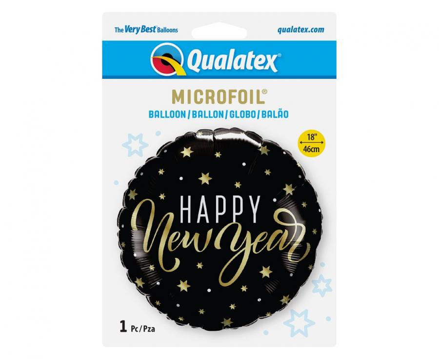 Neujahr Happy New Year Stars Folienballon 46 cm