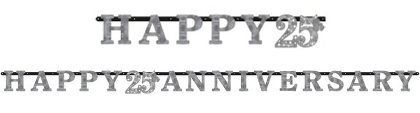 Hochzeit 25. Hochzeitstag, Hochzeitsjubiläumsbanner 300 cm