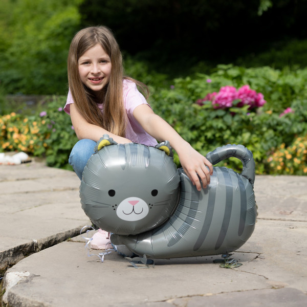 Katze laufender Folienballon 75 cm