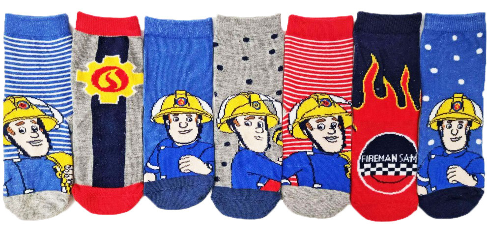Feuerwehrmann Sam Kinder Socken 7er pack 23-30